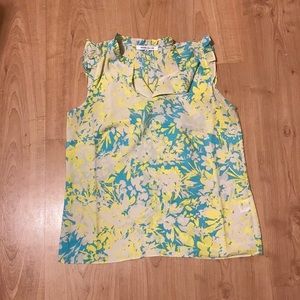 Rose & olive blouse tank